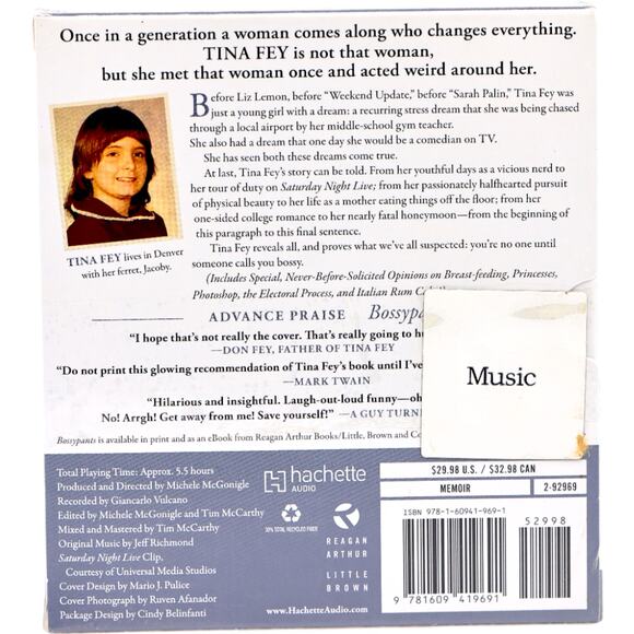 Tina Fey Bossypants 5-CD Audiobook Set 2011 *Sealed* - Picture 4 of 5